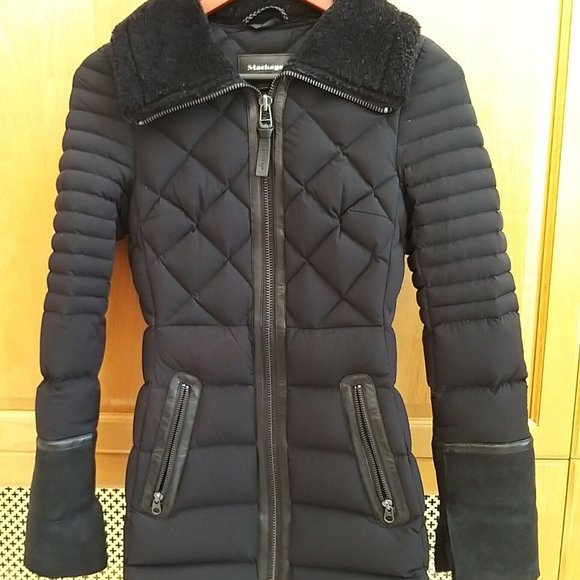 Auth Mackage Black Womens 90%Goose Down 10% Feather  Light Weight XXS  EUC - Picture 1 of 14
